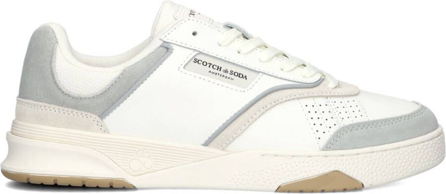 SCOTCH & SODA Lage Sneakers Heren Court Cup Maat: 44 Materiaal: Leer Kleur: Wit