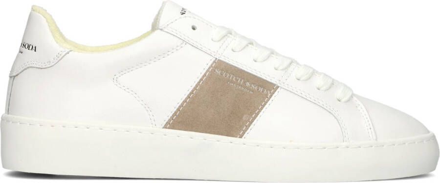 SCOTCH & SODA Lage Sneakers Heren Plakka 2.0 Maat: 44 Materiaal: Leer Kleur: Wit