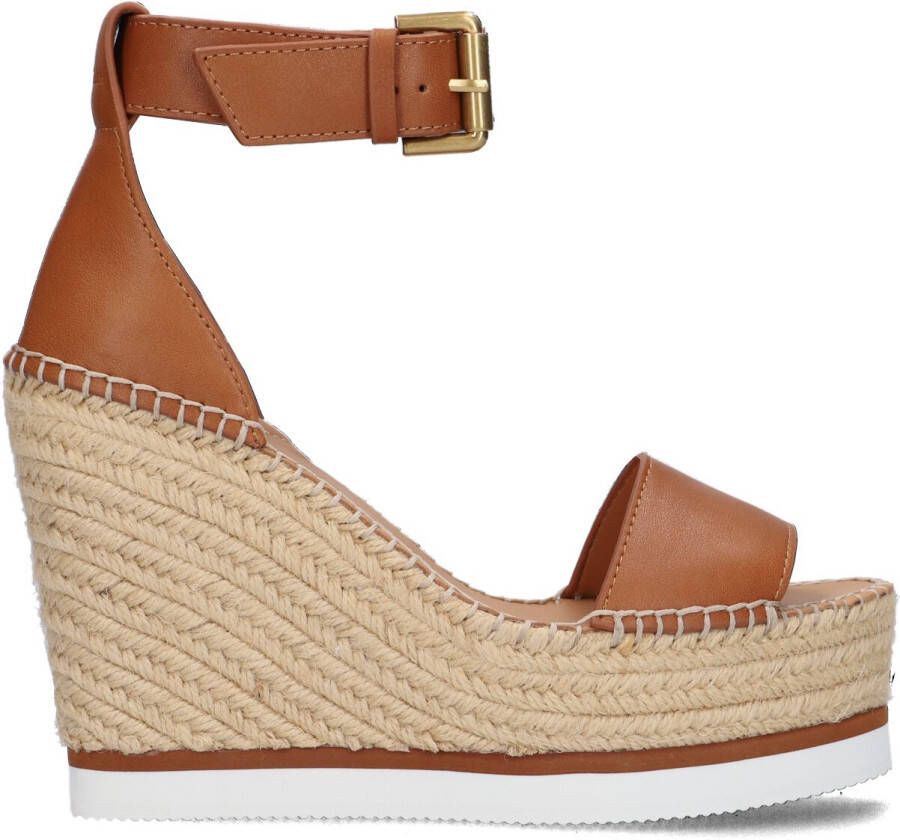 SEE BY CHLOÉ See By Chloé Sandalen Dames Glyn High Maat: 40 Materiaal: Leer Kleur: Cognac