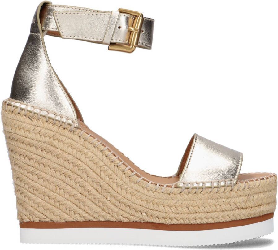 SEE BY CHLOÉ See By Chloé Sandalen Dames Glyn High Maat: 40 Materiaal: Leer Kleur: Goud