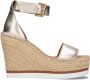 SEE BY CHLOÉ See By Chloé Sandalen Dames Glyn High Maat: 40 Materiaal: Leer Kleur: Goud - Thumbnail 2