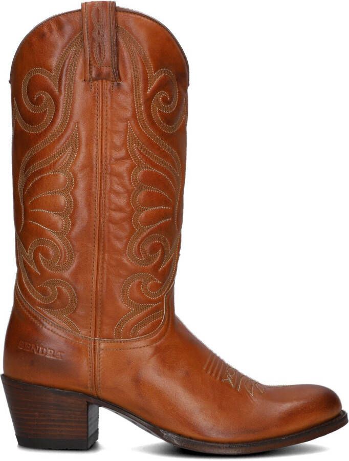 SENDRA Cowboylaarzen Dames 11627 Maat: 36 Materiaal: Leer Kleur: Cognac