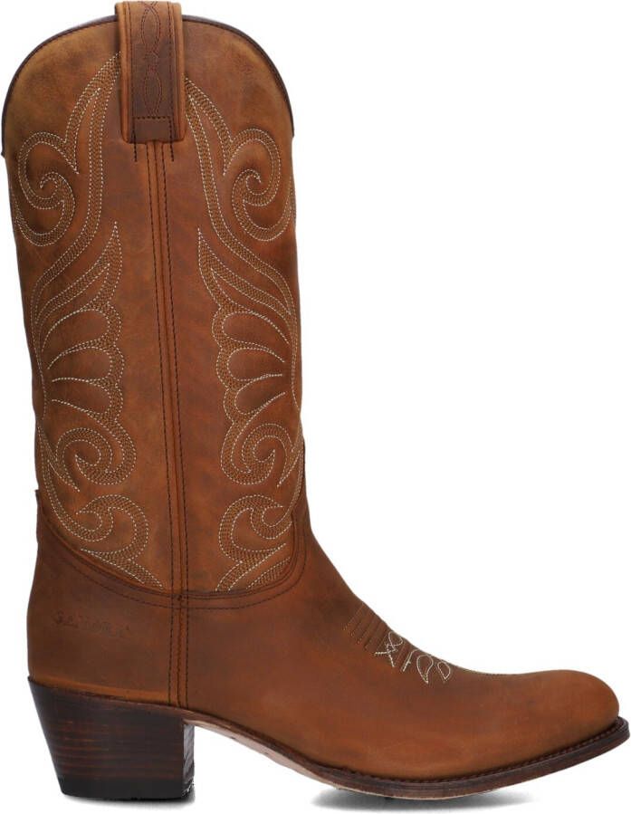 SENDRA Cowboylaarzen Dames 11627 Maat: 40 Materiaal: Leer Kleur: Cognac