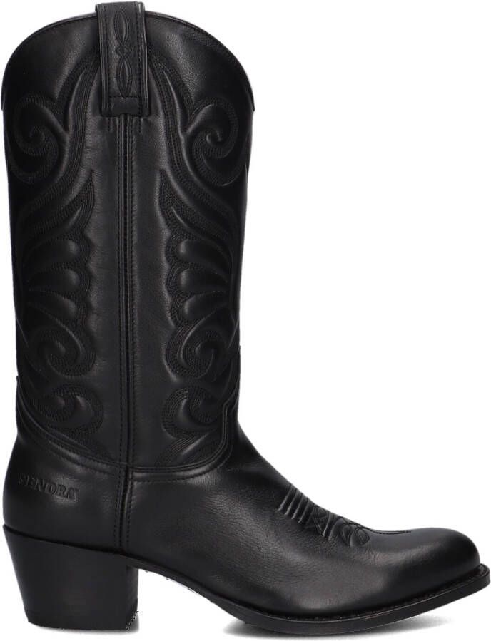 SENDRA Cowboylaarzen Dames 11627 Maat: 38 Materiaal: Leer Kleur: Zwart