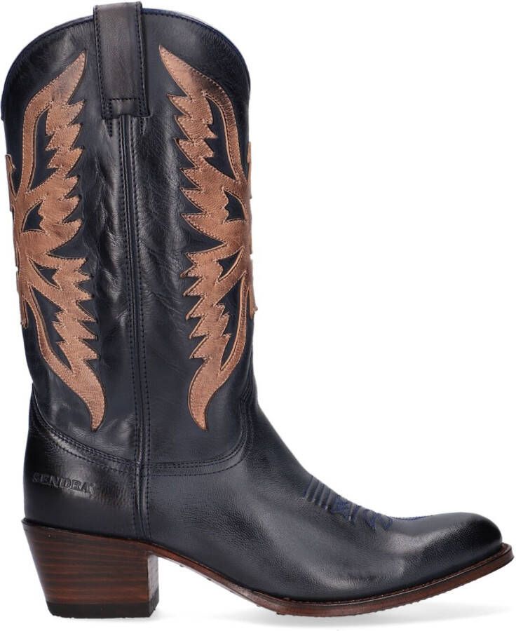 SENDRA Cowboylaarzen Dames 12763 Maat: 36 Materiaal: Leer Kleur: Blauw