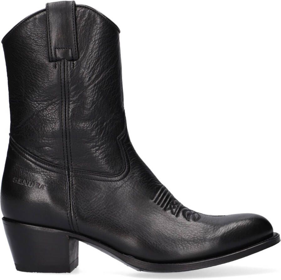 SENDRA Cowboylaarzen Dames 17763 Maat: 39 Materiaal: Leer Kleur: Zwart