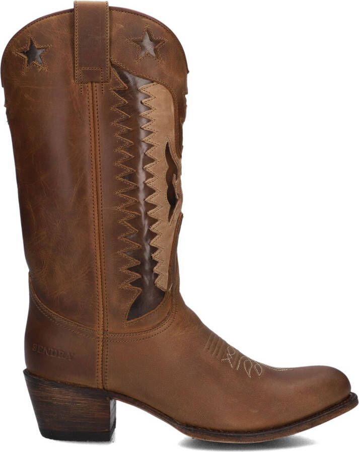 SENDRA Cowboylaarzen Dames 18658 Maat: 41 Materiaal: Leer Kleur: Bruin