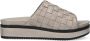 Shabbies Platform Slipper Licht Grijs Gevlochten Gray Dames - Thumbnail 4