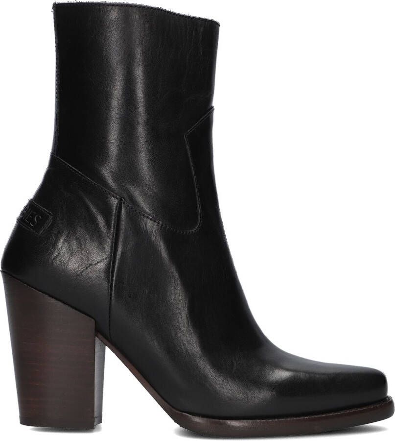 SHABBIES Enkellaarsjes Dames Loju Bootie Maat: 36 Materiaal: Leer Kleur: Zwart