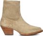 Shabbies Amsterdam Shabbies Lute Folly Enkellaarsjes Enkelboots met rits Dames Beige - Thumbnail 3