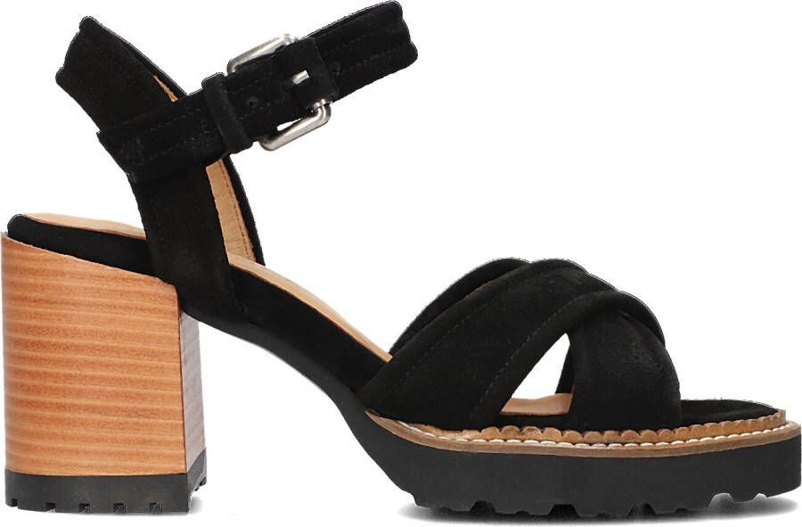 SHABBIES Sandalen Dames 163020155 Shs1171 Maat: 37 Materiaal: Suède Kleur: Zwart