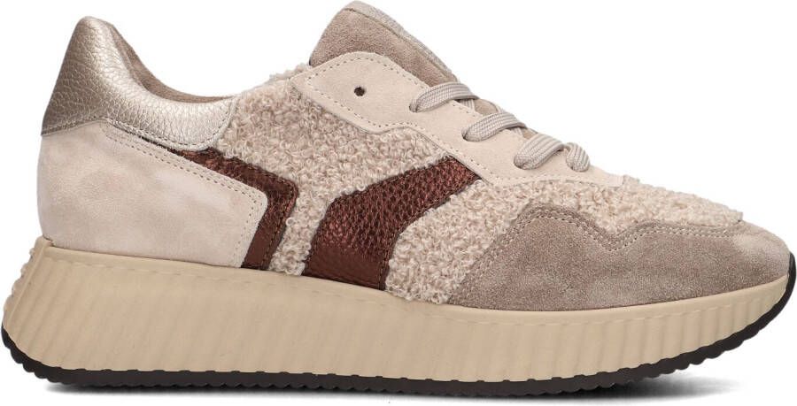 SOFTWAVES Lage Sneakers Dames 8.95.05 Maat: 38 Materiaal: Suède Kleur: Beige