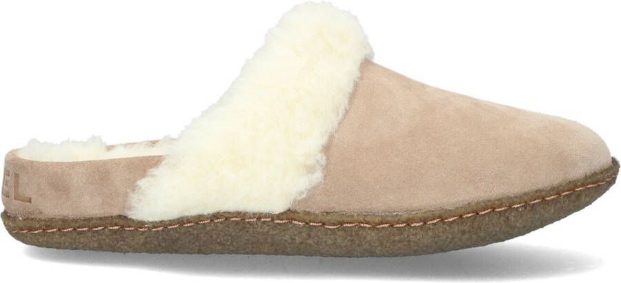 SOREL Pantoffels Dames Nakiska Slide Maat: 36 Materiaal: Textiel Kleur: Taupe