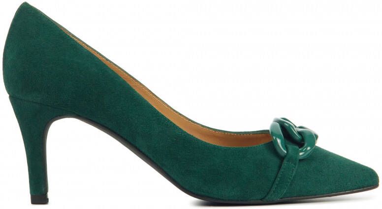 Stefano Lauran Pumps Stiletto Dames Damesschoenen Suède hoogte 7 cm S3075 Groen