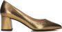 Stefano Lauran Dames Pumps Damesschoenen Leer Blokhak hoogte S3076 Goud - Thumbnail 2