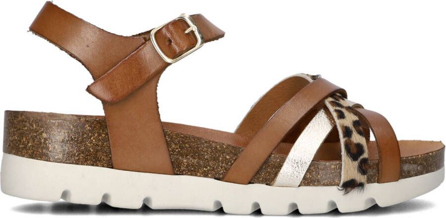 STEFANO LAURAN Sandalen Dames Combi Bio Sandaal Maat: 38 Materiaal: Leer Kleur: Bruin