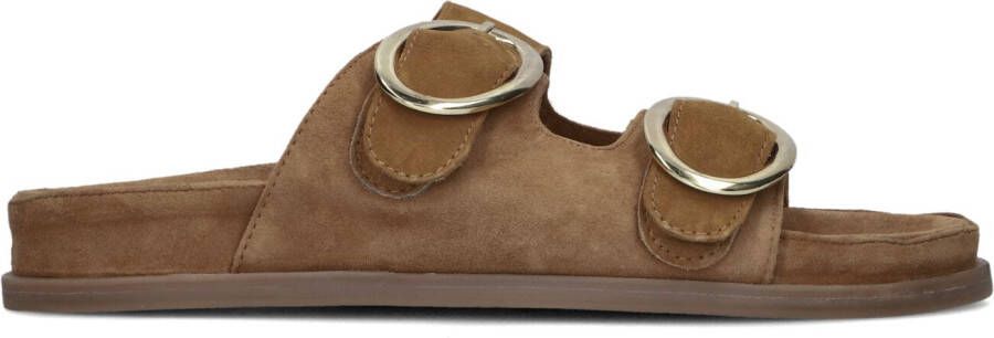 STRATEGIA Slippers Dames F69 Sue Maat: 37 Materiaal: Suède Kleur: Cognac