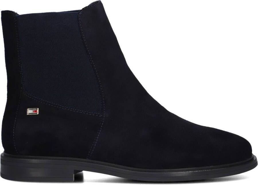 TOMMY HILFIGER Chelsea Boots Dames Flag Low Chelsea Maat: 39 Materiaal: Suède Kleur: Blauw