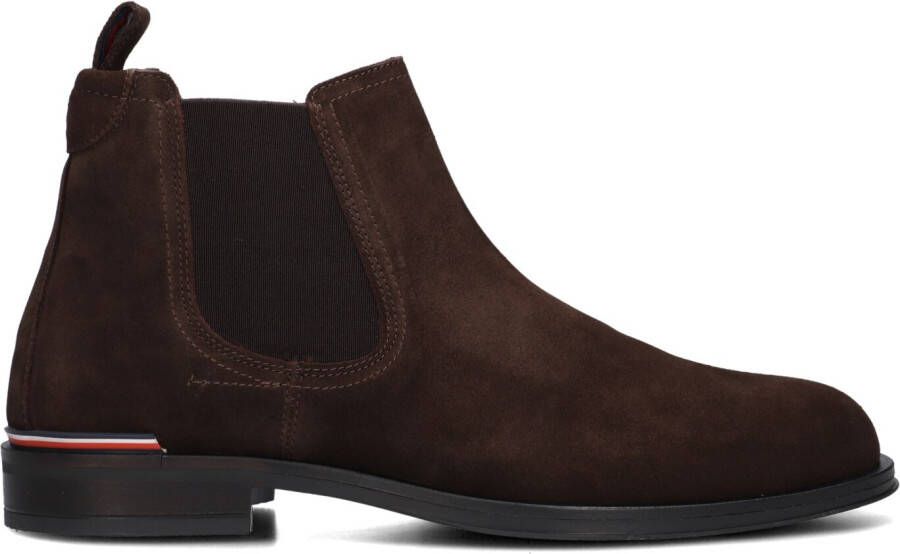 TOMMY HILFIGER Chelsea Boots Heren Core Rwb Hilfiger Chelsea Maat: 43 Materiaal: Suède Kleur: Bruin