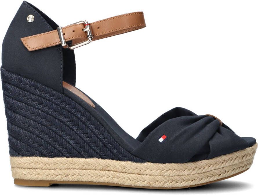 TOMMY HILFIGER Espadrilles Dames Basic Open Toe High Wedge Maat: 40 Materiaal: Textiel Kleur: Blauw