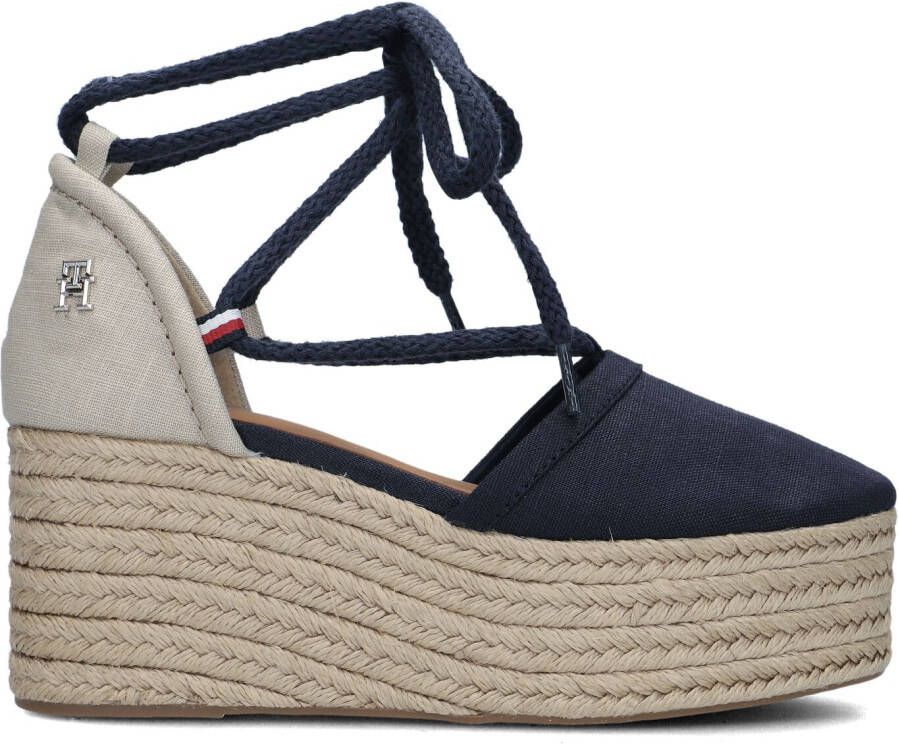 TOMMY HILFIGER Espadrilles Dames Closed Toe Flatform Maat: 38 Materiaal: Textiel Kleur: Blauw