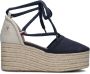 Tommy Hilfiger Espadrilles CLOSED TOE LINEN FLATFORM zomerschoen wig hak met mooie enkelveters - Thumbnail 4