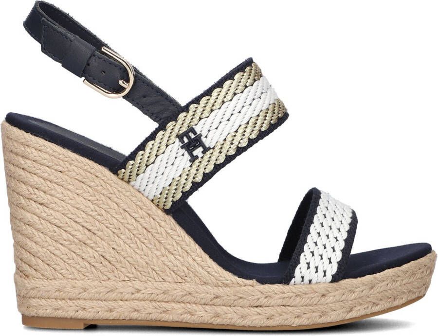 TOMMY HILFIGER Espadrilles Dames Golden Webbing Maat: 39 Kleur: Blauw