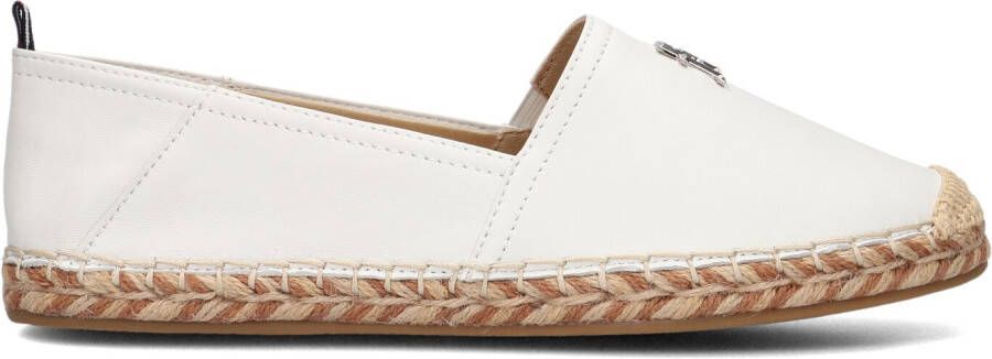 TOMMY HILFIGER Espadrilles Dames Th Flat Espadrille Maat: 36 Materiaal: Leer Kleur: Wit