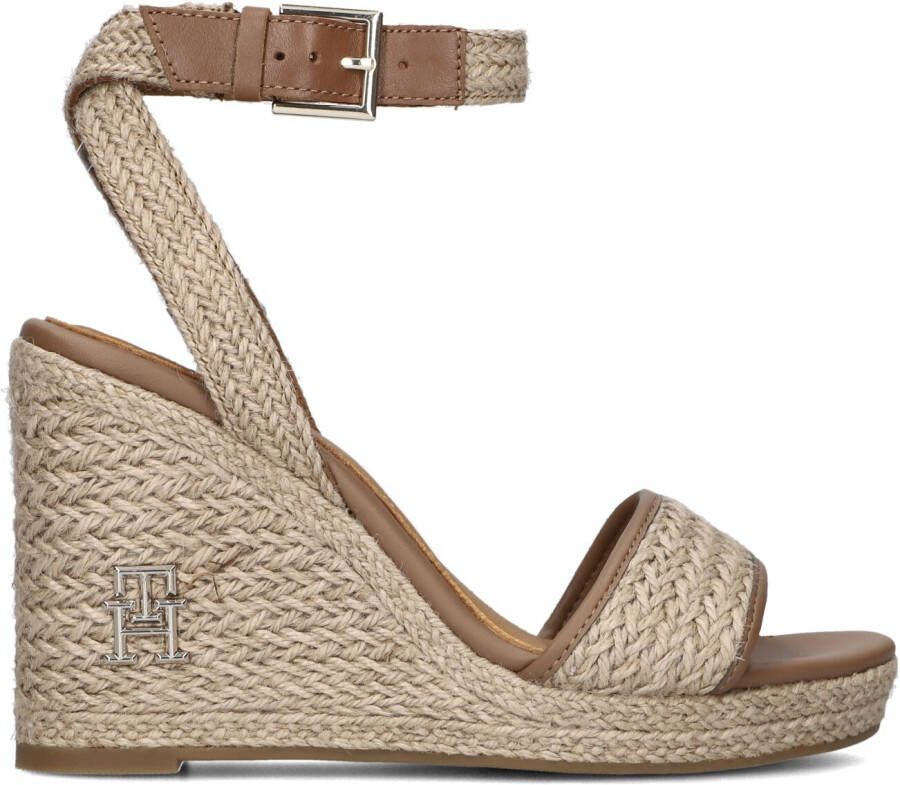 TOMMY HILFIGER Espadrilles Dames Th Rope High Wedge Maat: 36 Materiaal: Textiel Kleur: Beige