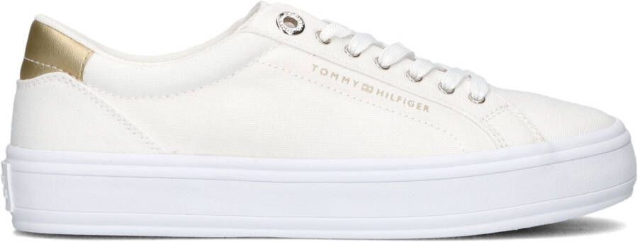 TOMMY HILFIGER Lage Sneakers Dames Essential Vulc Maat: 36 Materiaal: Canvas Kleur: Wit