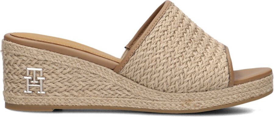 TOMMY HILFIGER Muiltjes Dames Th Rope Wedge Maat: 41 Materiaal: Textiel Kleur: Beige