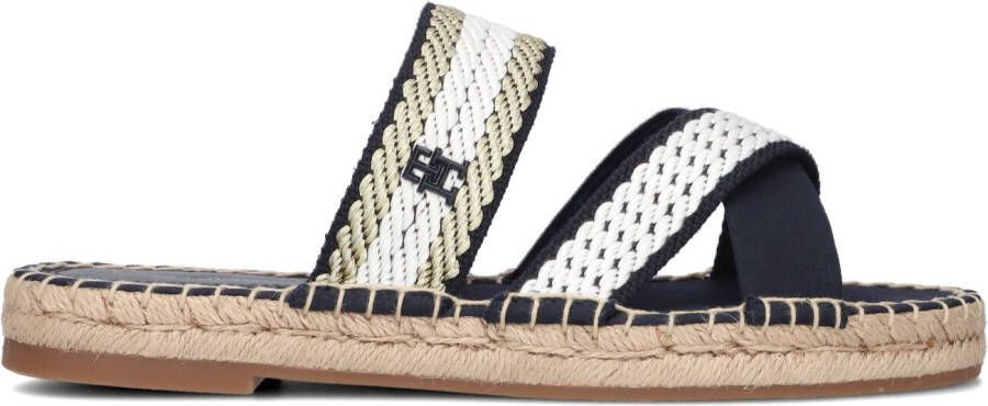 TOMMY HILFIGER Slippers Dames Golden Webbing 1 Maat: 36 Materiaal: Textiel Kleur: Blauw