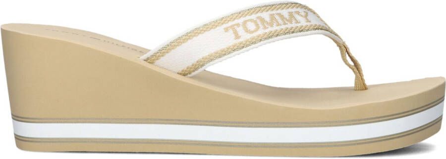 TOMMY HILFIGER Teenslippers Dames Hilfiger Wedge Beach Maat: 40 Materiaal: Textiel Kleur: Beige