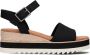 TOMS Diana black | smalle sandaal met Zwart Canvas Sandalen met hak Dames - Thumbnail 3