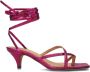 Strappy Sandals 12822 Sandalen Dames Roze - Thumbnail 4