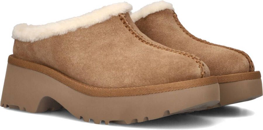 UGG Clogs Dames New Heights Cozy Clog Maat: 41 Materiaal: Suède Kleur: Cognac