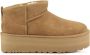 UGG Vachtlaarzen Dames W Classic Ultra Mini Platform Maat: 42 5 Materiaal: Suède Kleur: Cognac - Thumbnail 1