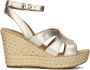 UGG Sandalen Dames Damesschoenen Leer Sleehak hoogte 1125029 Goud - Thumbnail 2