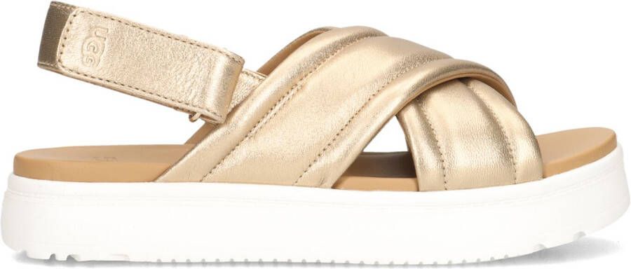 UGG Slippers Dames W Zayne Slingback Maat: 37 Materiaal: Leer Kleur: Goud