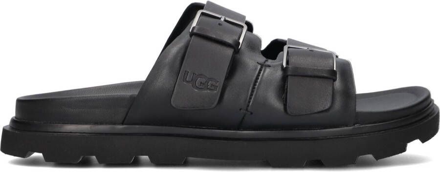 UGG Slippers Heren Capitola Buckle Slide Maat: 45 Materiaal: Leer Kleur: Zwart