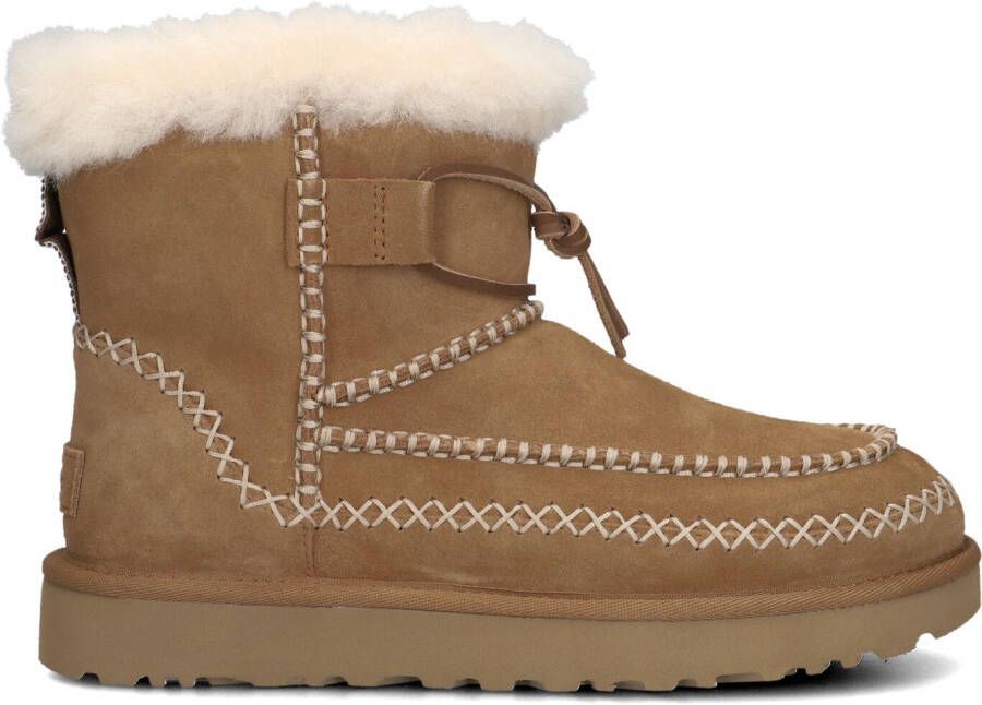 UGG Vachtlaarzen Dames Classic Mini Alpine Maat: 42 Materiaal: Suède Kleur: Cognac