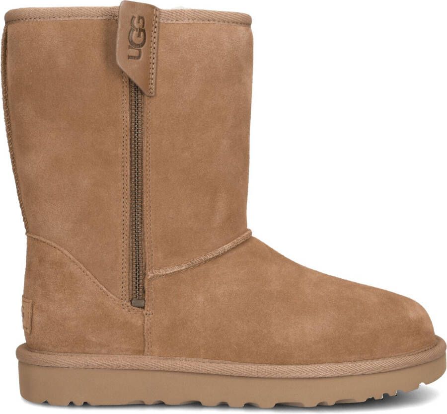 UGG Vachtlaarzen Dames Classic Short Bailey Laars Met Zip Maat: 42 Materiaal: Suède Kleur: Cognac