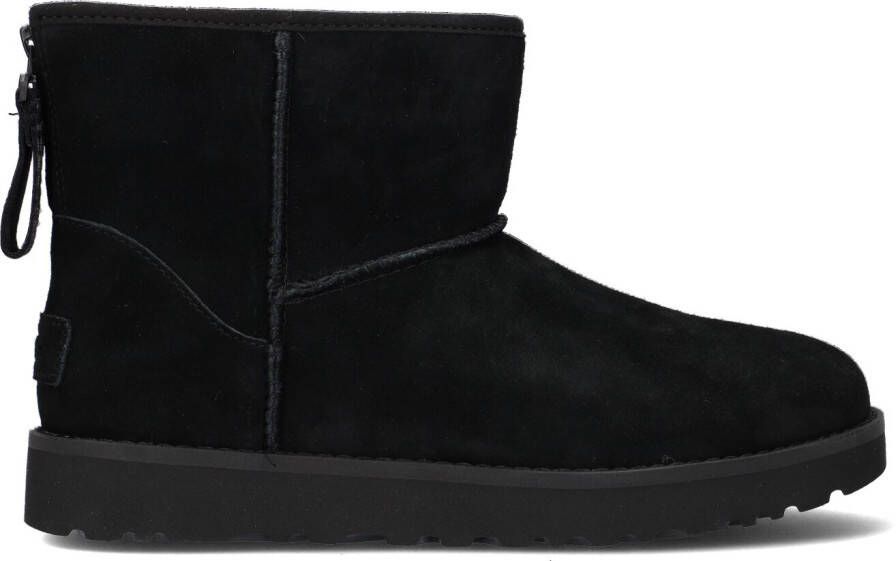 UGG Vachtlaarzen Dames W Classic Mini Logo Zip Maat: 36 Materiaal: Suède Kleur: Zwart