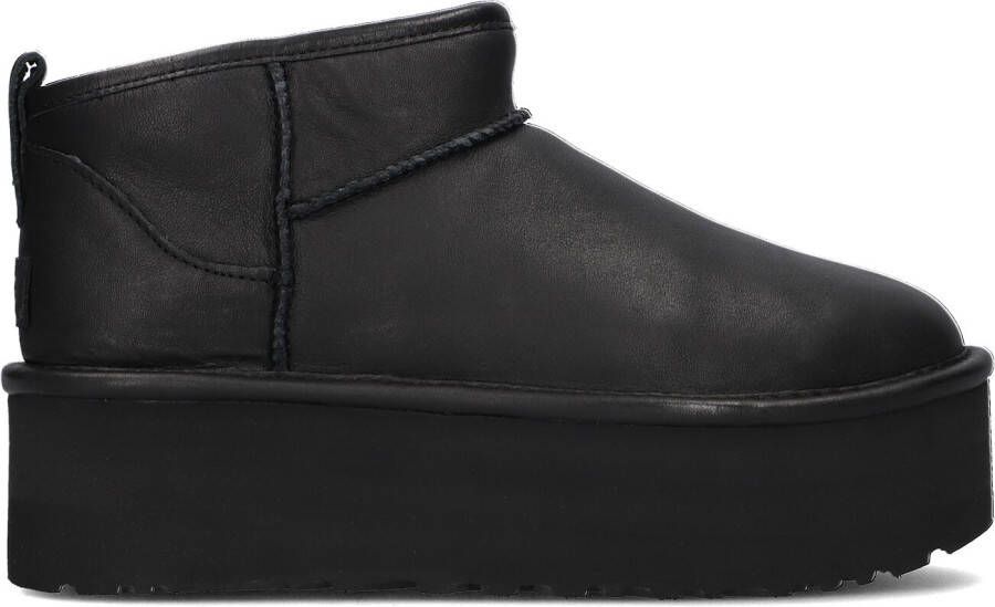 UGG Vachtlaarzen Dames W Classic Ultra Mini Platform Maat: 42 Materiaal: Leer Kleur: Zwart