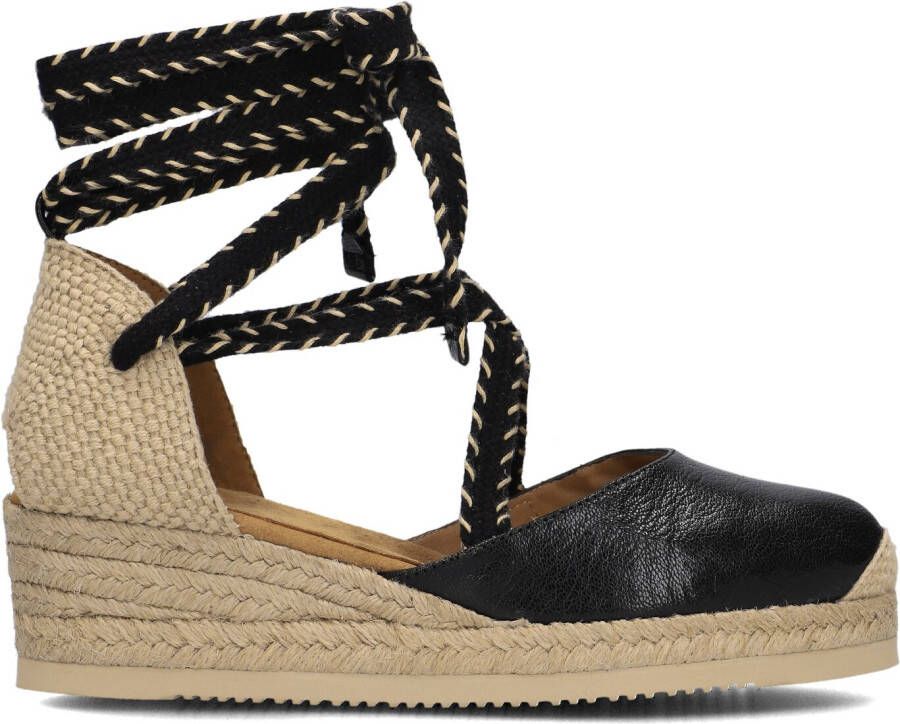 UNISA Espadrilles Dames Chaplin Maat: 39 Materiaal: Leer Kleur: Zwart