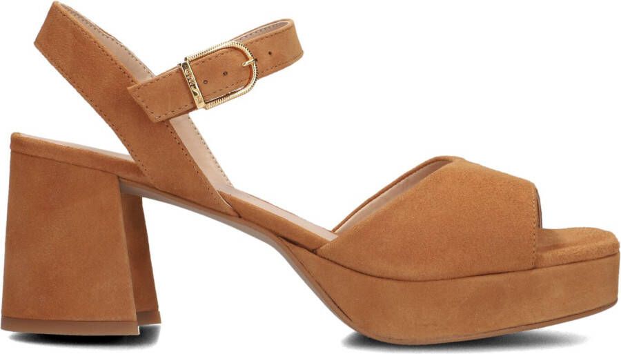 UNISA Sandalen Dames Ney Maat: 37 Materiaal: Suède Kleur: Cognac