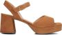 UNISA Sandalen Dames Ney Maat: 37 Materiaal: Suède Kleur: Cognac - Thumbnail 3