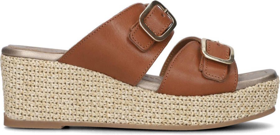 UNISA Slippers Dames Kiomi Maat: 39 Materiaal: Leer Kleur: Bruin