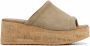 VIA VAI Slippers Slides Dames Damesschoenen 58058 Sissel Sleehak Hoogte 6 cm Beige - Thumbnail 1