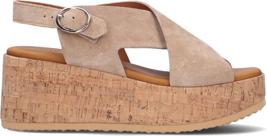 VIA VAI Sandalen Dames Sissel Raise Maat: 36 Materiaal: Suède Kleur: Beige